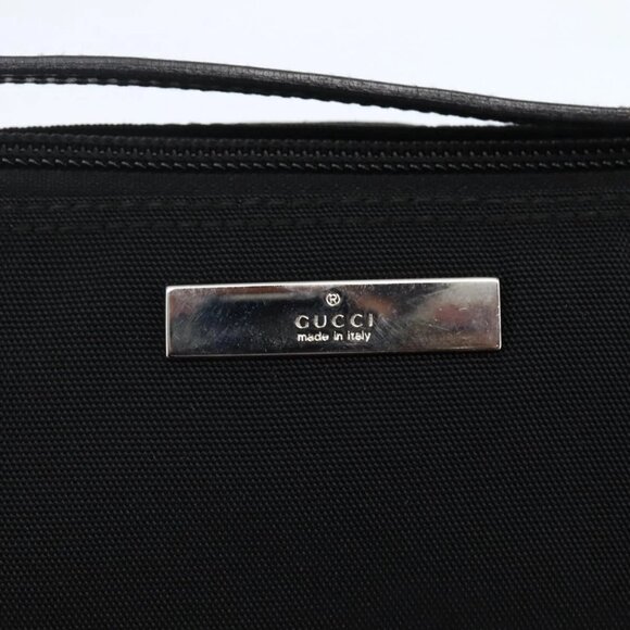 GUCCI Accessory Pouch Nylon Black Silver 039 1103 Auth ti3444 - Picture 13 of 16